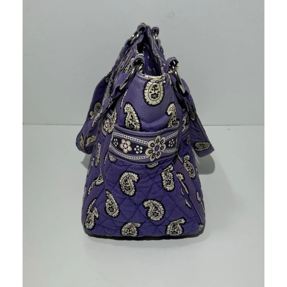Vera Bradley SIMPLY VIOLET Gabby Purple Paisley Purse Satchel Handbag
